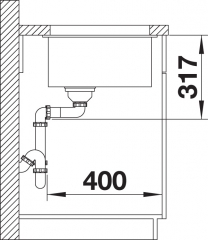 Blanco Etagon 700-U Silgranit PuraDur, Farbe felsgrau, InFino Ablauf, 525168