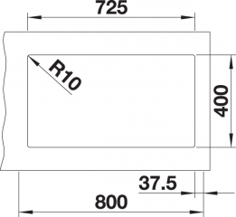 Blanco Subline 430/270-U Silgranit PuraDur 2, Farbe felsgrau, InFino Ablauf, 523152