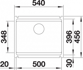 Blanco Etagon 500-U Keramik PuraPlus, Farbe schwarz, InFino Ablauf, 525155