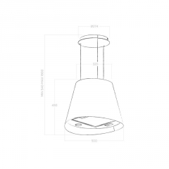 Elica JUNO URBAN ZINC/F/50 Inselhaube Zinkoptik, PRF0147730B. Mit 5 Jahren Garantie!