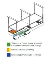 Falmec Spazio, Inselhaube, 180 cm, schwarz, MIT 5 JAHREN GARANTIE