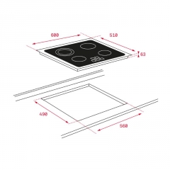 Teka TB 6415, Highlight-Kochfeld, 60 cm, rahmenlos, 40239042, mit 5 Jahren Garantie!