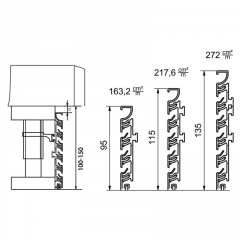 Naber COMPAIR Presa/Topmaster Lftungsgitter, 100 mm, 4041016