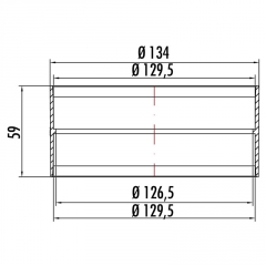 Naber COMPAIR R-VBS 125 Rohrverbinder round, wei, 4052016