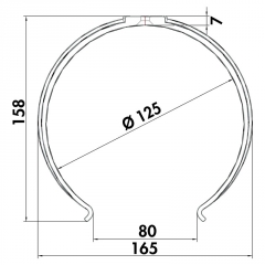 Naber COMPAIR Rundkanalhalterung 125, wei, 4052010