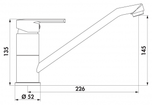 Linea Casa 1 chrom, Einhebelmischer, Niederdruck, 5011054