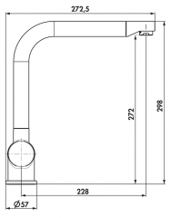 Naber-CONTURA Riva 1 Einbausple, Set inkl. Armatur, 1041050