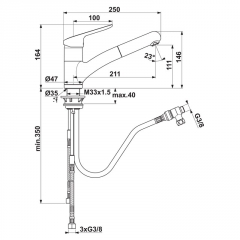 Ideal Standard Ceraflex 2, chrom, Niederdruck, 5024163