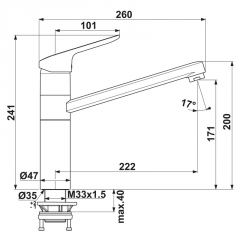 Ideal Standard Ceraflex 3, chrom, Hochdruck, 5024164