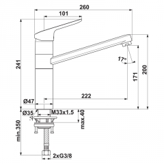 Ideal Standard Ceraflex 3, chrom, Hochdruck, 5024164