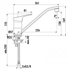 Ideal Standard Cerafit 1, chrom, Hochdruck, 5024150