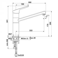 Ideal Standard Ceraflex 3, chrom, Niederdruck, 5024165