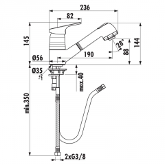 Ideal Standard Cerafit 2, chrom, Hochdruck, 5024152