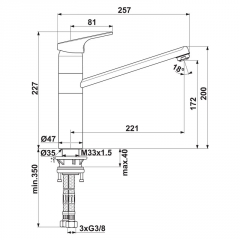 Ideal Standard Cerafit 3, chrom, Niederdruck, 5024155