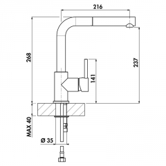 Linea Arco 2 chrom, Niederdruck, 5011265