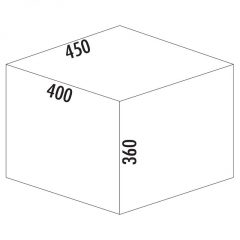 Naber Selectakit Cox Base 360 S/450-2, Abfallsystem Frontauszug, Vollauszug, hellgrau, 8012301