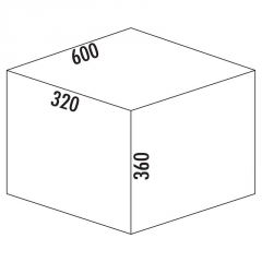 Naber Selectakit Cox Base 360 K/600-2, Abfallsystem Frontauszug, hellgrau, ohne Biodeckel, 8012402