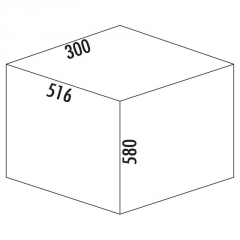 Naber Selectakit Cox Clan 580 / 300-2, Abfallsystem Frontauszug, hellgrau, 8012386