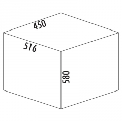 Naber Selectakit Cox Clan 580 / 450-2, Abfallsystem Frontauszug, hellgrau, 8012388