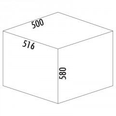 Naber Selectakit Cox Clan 580 / 500-2, Abfallsystem Frontauszug, hellgrau, 8012389