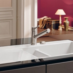 Villeroy & Boch Armatur Como Edelstahl massiv poliert, Hochdruck, 925100LE