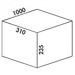 Naber Selectakit Cox Box 235 K / 1000-4, Abfallsystem, hellgrau, ohne Biodeckel, 8012458