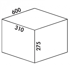 Naber Selectakit Cox Box 275 K / 600-2, Abfallsystem, hellgrau, ohne Biodeckel, 8012474