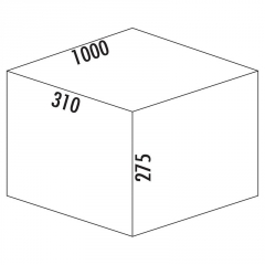 Naber Selectakit Cox Box 275 K / 1000-4, Abfallsystem, hellgrau, ohne Biodeckel, 8012482