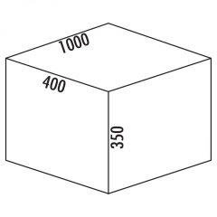 Naber Selectakit Cox Box 350 S / 1000-5, Abfallsystem, hellgrau, ohne Biodeckel, 8012424