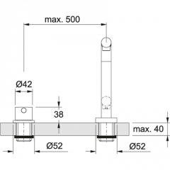 Franke Active Window Zugauslauf Einhebelmischer, Hochdruck, chrom, 115.0486.978, 10349