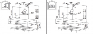 V-ZUG AiroClearWand V6000 AW6T9QTLG, Wandhaube, Spiegelglas, 6202800006, 10 JAHRE GARANTIE!