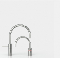 Quooker Nordic Round Twintaps, PRO3-VAQ, Edelstahl massiv, 3NRRVSTT, 7 JAHRE GARANTIE