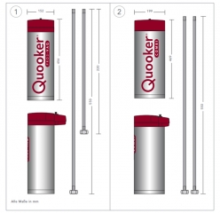 Quooker Flex, COMBI und Cube *inkl. FILTER*, Edelstahl massiv, 7 JAHRE GARANTIE, 22XRVSCUBE2