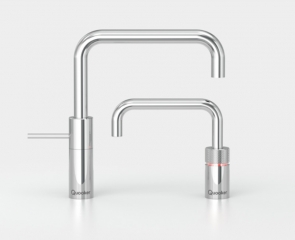 Quooker Nordic Square Twintaps, PRO3-VAQ und Cube *inkl. FILTER*, verchromt, 7 JAHRE GARANTIE, 3NSCHRTTCUBE2