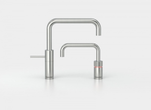 Quooker Nordic Square Twintaps, PRO3-VAQ und Cube *inkl. FILTER*, Edelstahl massiv, 7 JAHRE GARANTIE, 3NSRVSTTCUBE2