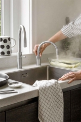 Quooker Nordic Round Twintaps, PRO3-VAQ und Cube *inkl. FILTER*, verchromt glnzend, 7 JAHRE GARANTIE, 3NRCHRTTCUBE2