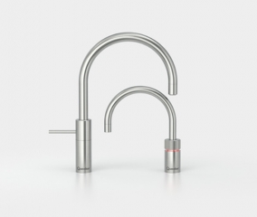 Quooker Nordic Round Twintaps, PRO3-VAQ und Cube *inkl. FILTER*, Edelstahl massiv, 7 JAHRE GARANTIE, 3NRRVSTTCUBE2