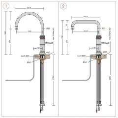 Quooker Classic Fusion Round, COMBI, Messing patina, 22CFRPTN, 7 JAHRE GARANTIE