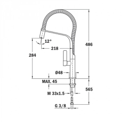 Teka FO 999, Hochdruck, chrom, 629990200