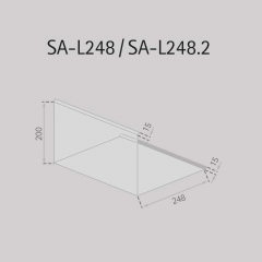 Silverline Sonderschacht L-Form SA-L248.2 fr Wandhauben