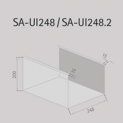 Silverline Sonderschacht U-Form SA-UI248 fr Inselhauben