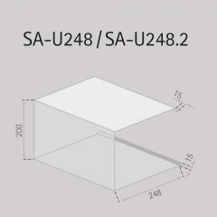 Silverline Sonderschacht U-Form SA-U248.2 fr Wandhauben