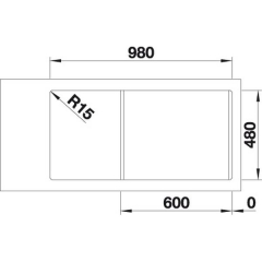 Blanco Classimo Sple 6 S-IF, Flachrand, InFino Ablauf, 525329