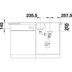 Blanco Classimo Sple 6 S-IF, Flachrand, InFino Ablauf, 525329