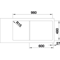 Blanco Classimo Sple XL 6 S-IF, Flachrand, InFino Ablauf, 525327