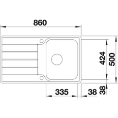 Blanco Classimo Sple 45 S-IF, Flachrand, InFino Ablauf, 525330