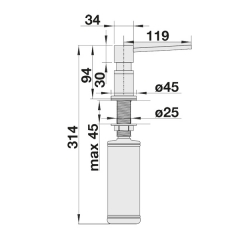 Blanco Lato Splmittelspender chrom, 525808