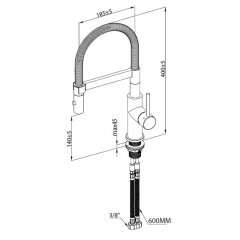 Villeroy & Boch Armatur Steel Expert Compact, Edelstahl massiv, 927300LC