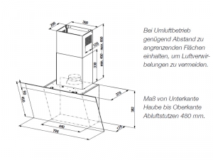 Kppersbusch DW 8500.0 S, Schrghaube 80 cm, schwarz, mit 5 Jahren Garantie!