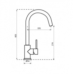 Reginox Cano Gun Metal Festauslauf Hochdruck, R30486